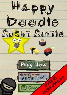 Happy Doodle Sushi Smile Фото