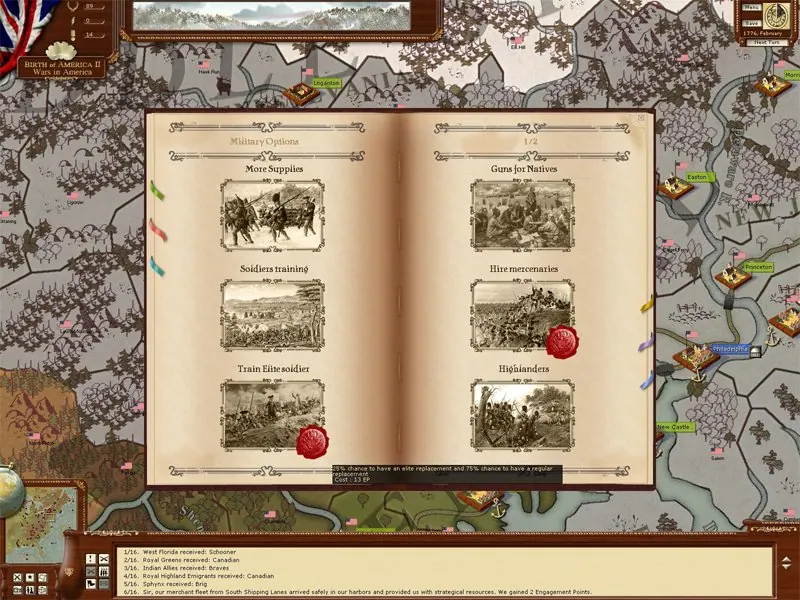 Скриншот 2 игры Birth of America II: Wars in America 1750-1815