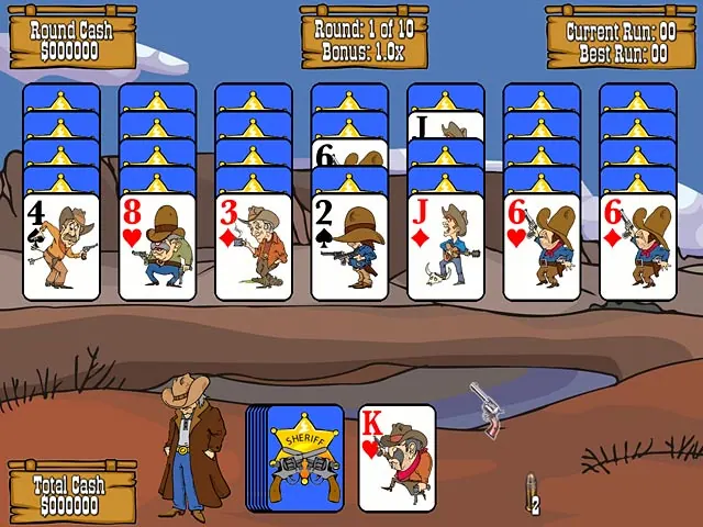 Скриншот 3 игры Gunslinger Solitaire