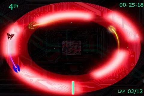 Скриншот 2 игры Glow Racer Lite: Tilt Racing