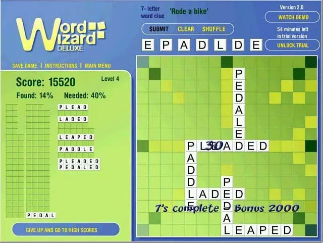 Скриншот 2 игры Word Wizard Deluxe