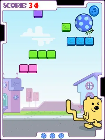Скриншот 3 игры Wubbzy's Kickety-Kick Ball Bounce Out