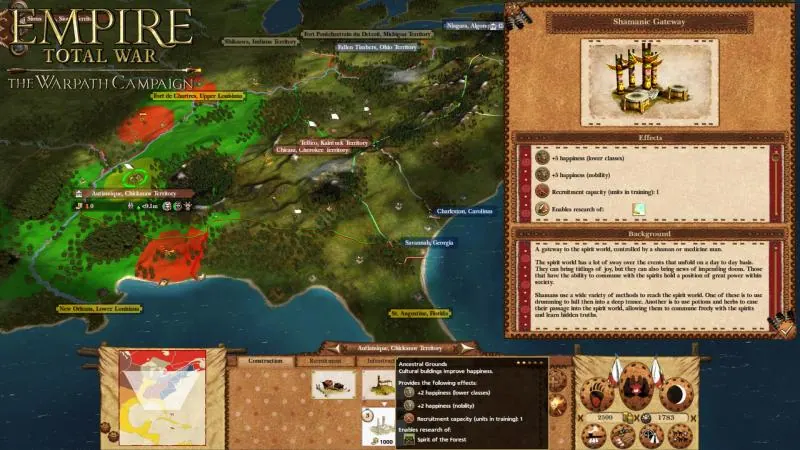 Скриншот 4 игры Empire: Total War - The Warpath Campaign