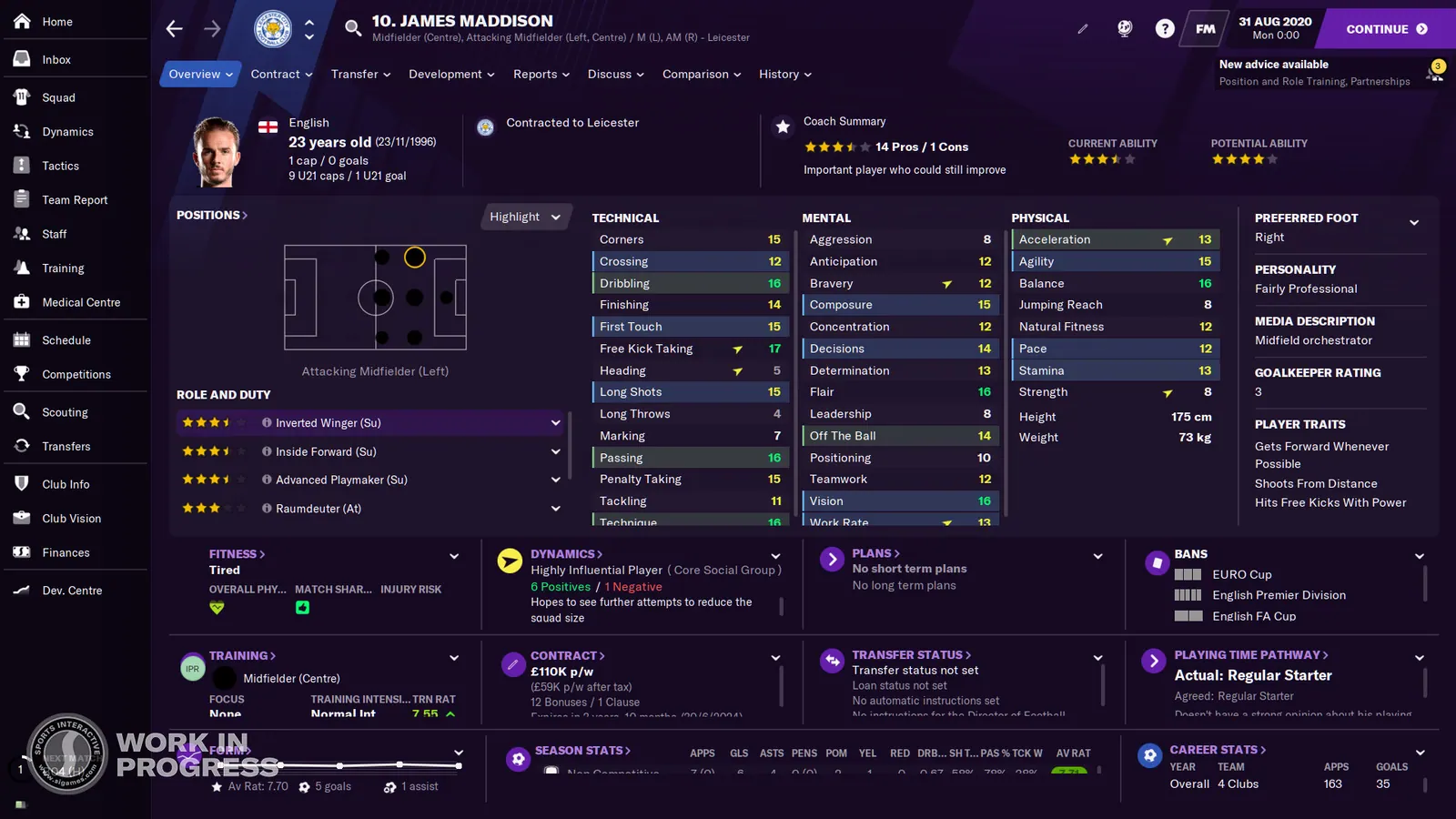 Скриншот 6 игры Football Manager 2021