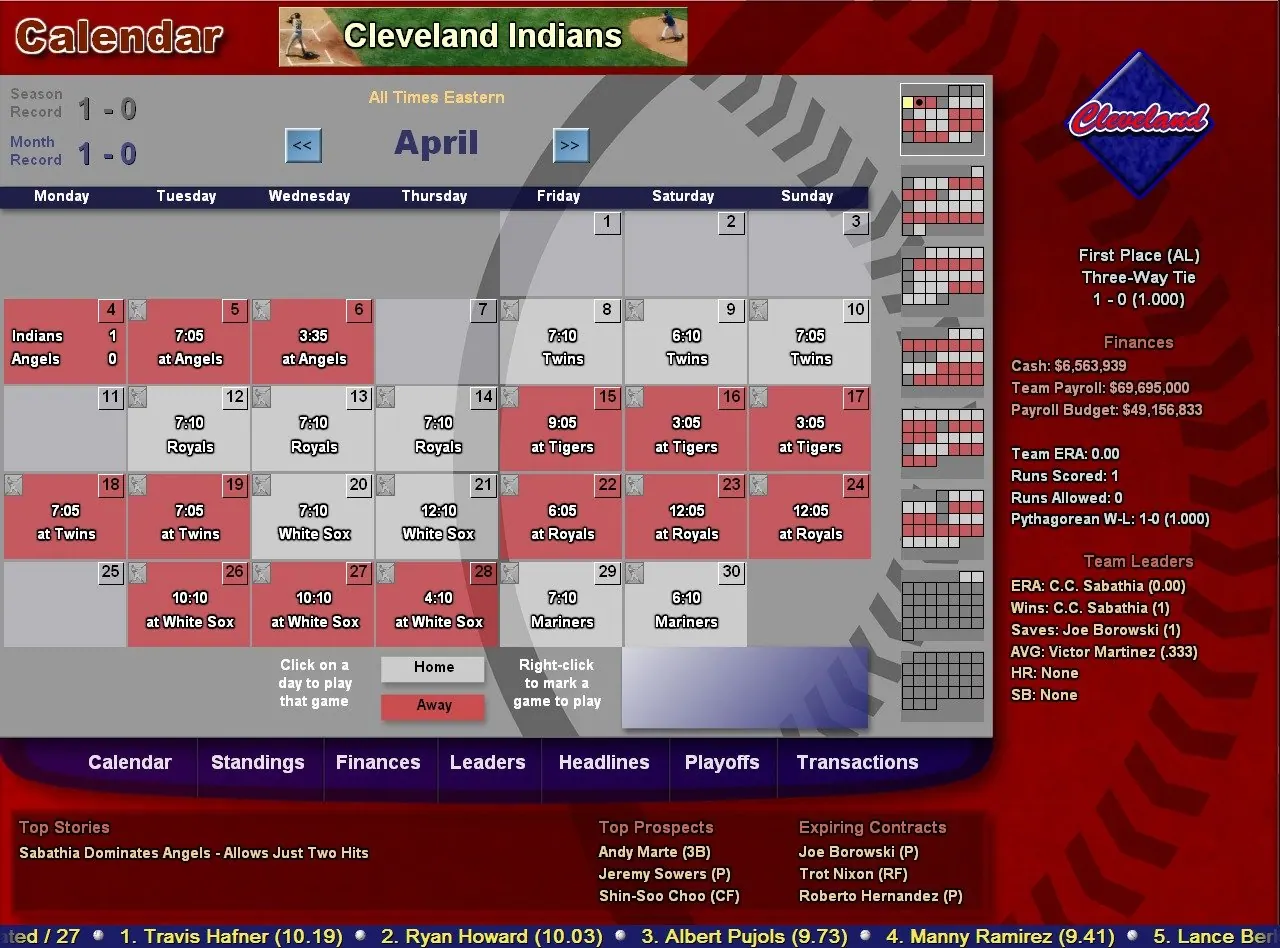 Скриншот 2 игры Baseball Mogul 2008