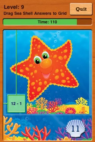Скриншот 4 игры Adventures UnderSea Subtraction Game