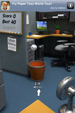 Скриншот 3 игры Paper Toss