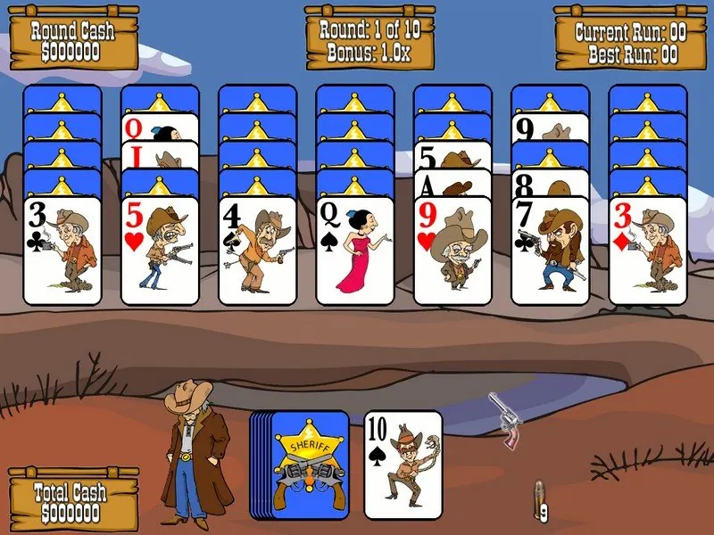Скриншот 4 игры Gunslinger Solitaire
