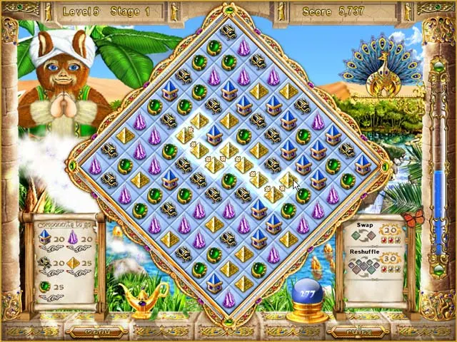 Скриншот 3 игры Magic Match The Genie`s Journey