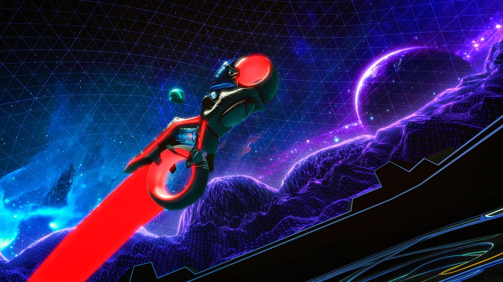 Скриншот 2 игры Qbike: Cyberpunk Motorcycles
