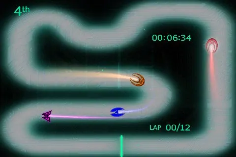 Скриншот 3 игры Glow Racer Lite: Tilt Racing