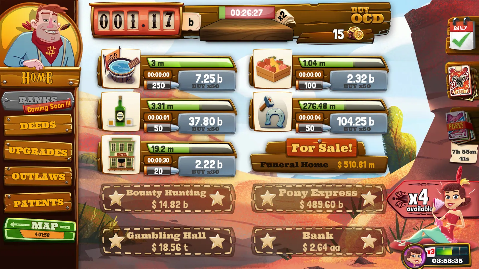 Скриншот 4 игры Wild West Saga: Idle Tycoon