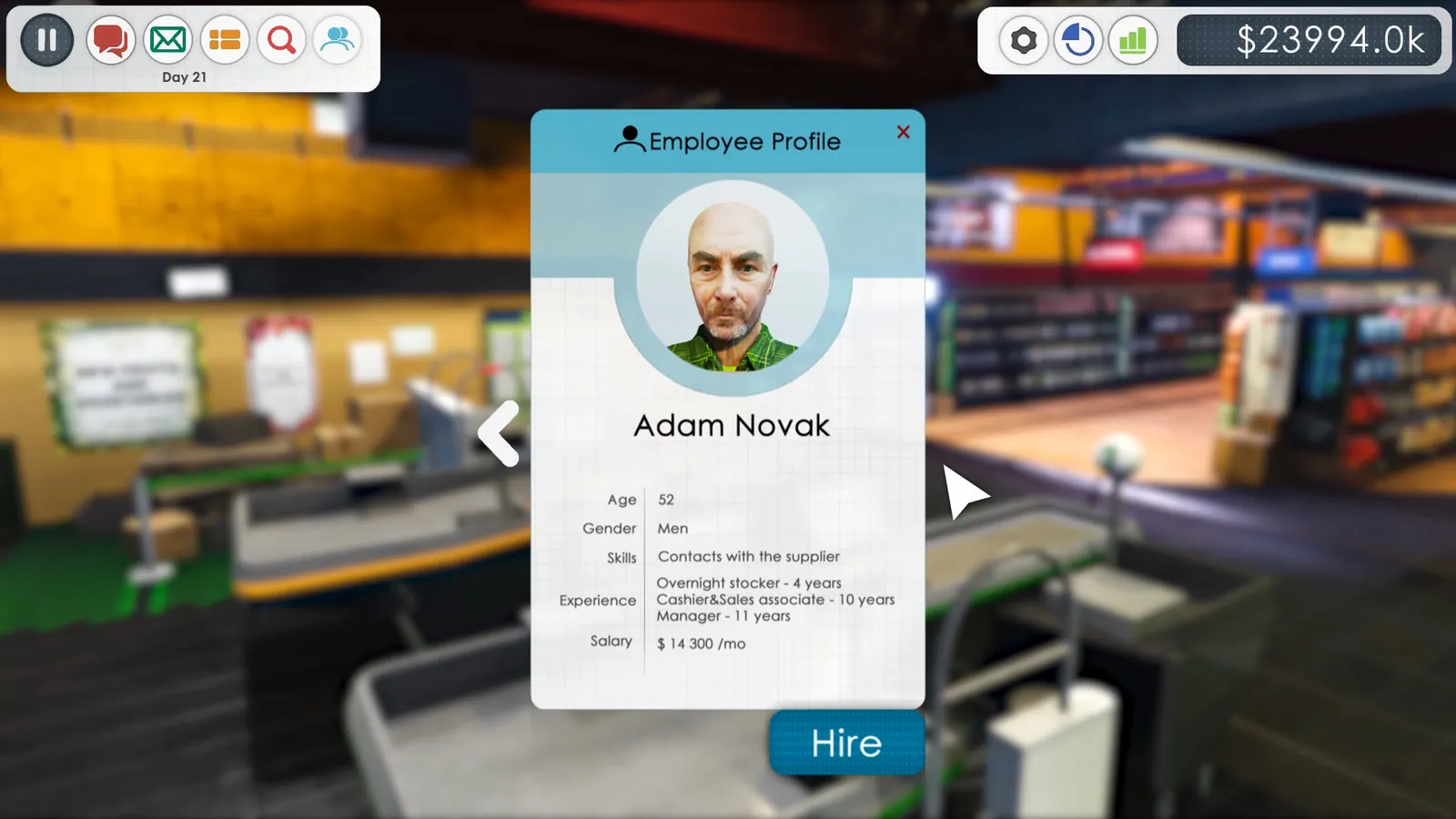 Скриншот 2 игры Supermarket Manager