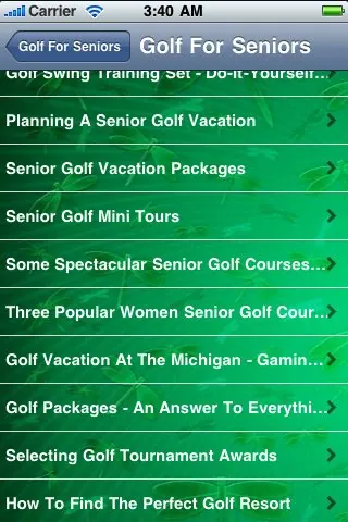 Скриншот 4 игры All About Golf For Seniors