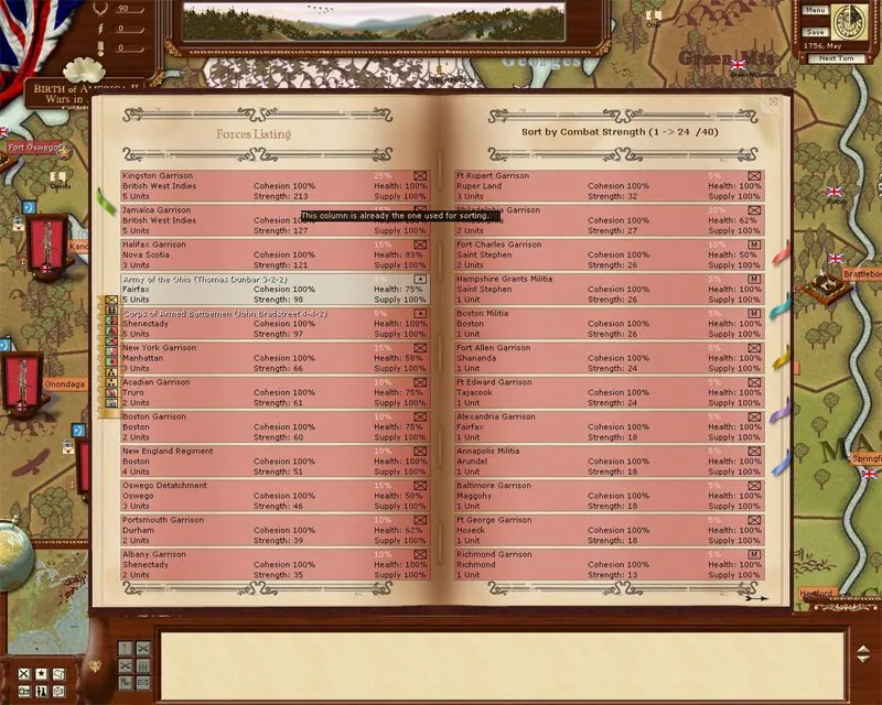 Скриншот 5 игры Birth of America II: Wars in America 1750-1815