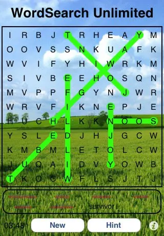Скриншот 2 игры WordSearch Unlimited