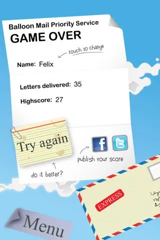 Скриншот 5 игры Balloon Mail