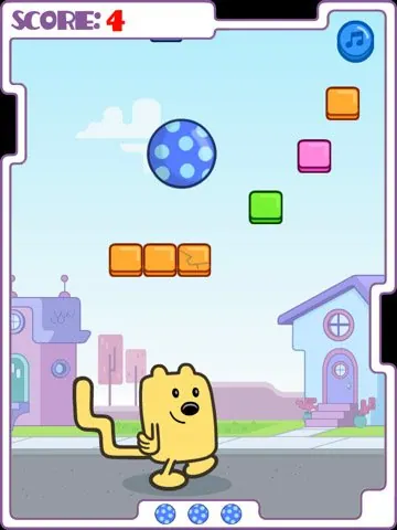 Скриншот 4 игры Wubbzy's Kickety-Kick Ball Bounce Out