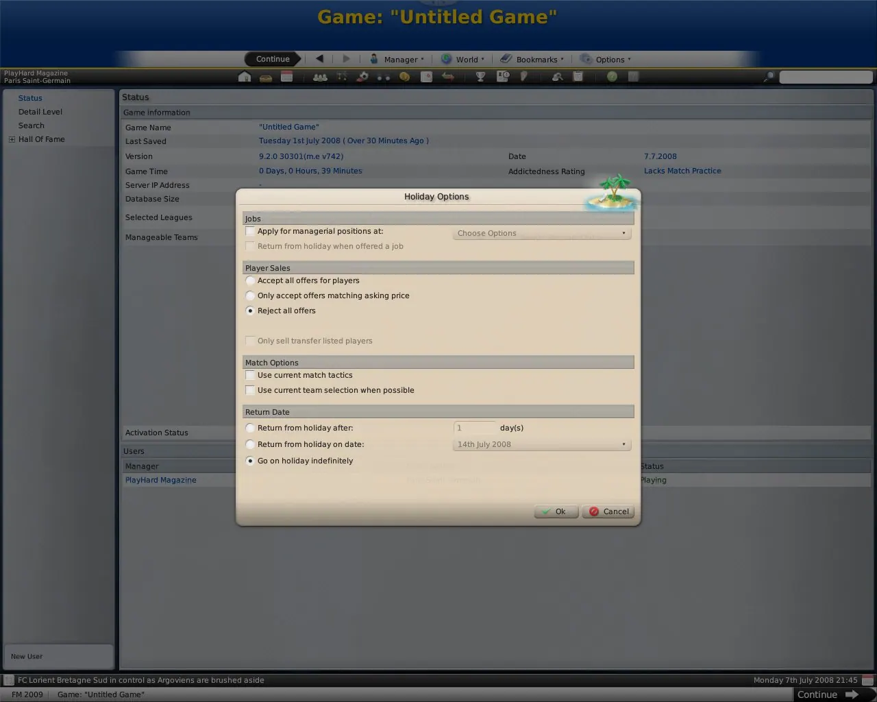 Скриншот 2 игры Worldwide Soccer Manager 2009