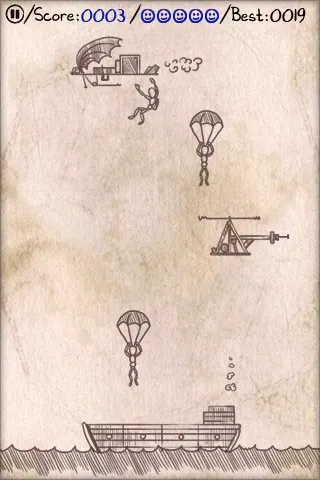 Скриншот 3 игры Parachute Panic HD