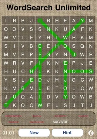 Скриншот 3 игры WordSearch Unlimited
