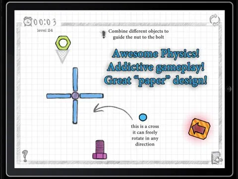 Скриншот 3 игры Screw the Nut Physics Puzzler