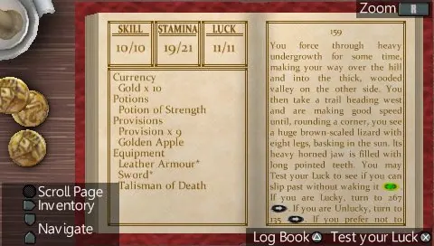 Скриншот 7 игры Fighting Fantasy: Talisman of Death