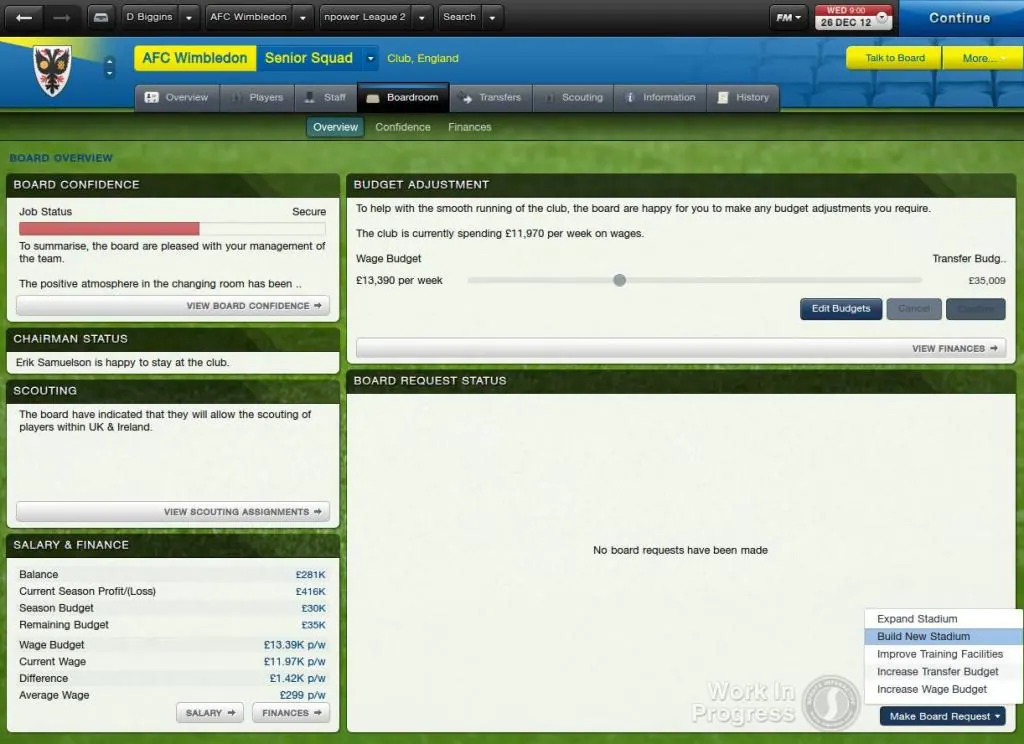 Скриншот 8 игры Football Manager 2013